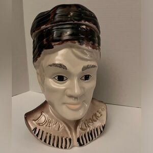 DAVEY CROCKET 12" CERAMIC COOKIE JAR VINTAGE  U.S.A. MCCOY POTTERY 1950"S